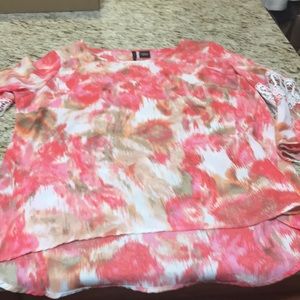 Long sleeve multi color blouse